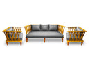 Sofa set 3+1+1 cross rullie teak iwcp