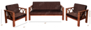 SOFA SET 3+1+1 NEW ELEGANCE TEAK PY