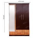 WARDROBE BZ 09 2 DRAWER BRS