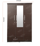 WARDROBE 3 DOOR BZ 201 DRAWER BRS OLV