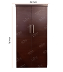 WARDROBE 2 DOOR AL-3 W/O GLASS BRS