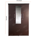 WARDROBE 3 DOOR AL7 BRS