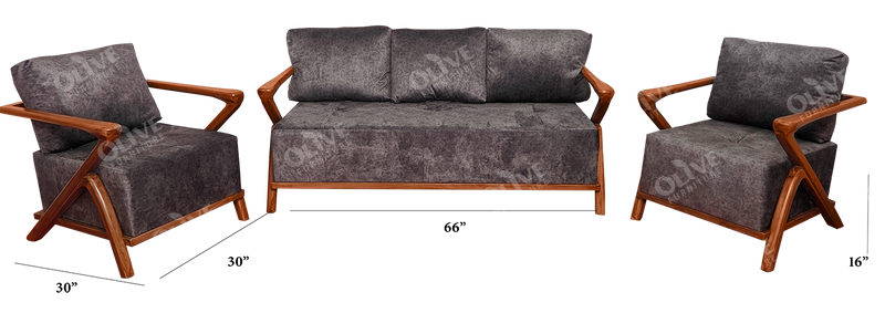 SOFA SET 3+1+1 Z MODEL TEAK DN