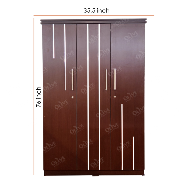 WARDROBE 3 DOOR AL7 STEEL BRS