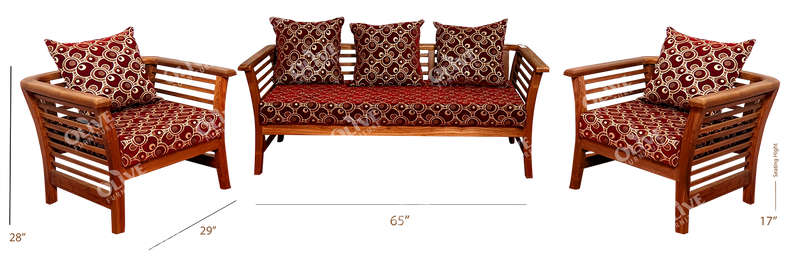 SOFA SET 3 1 1 KOTTA SETTY TEAK PY