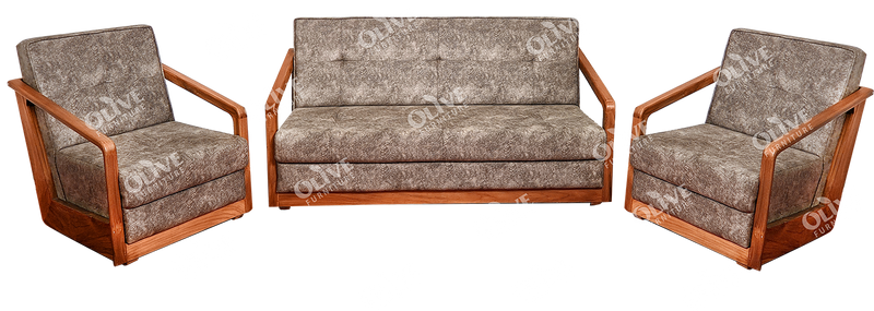Wood sofa set with foam deals