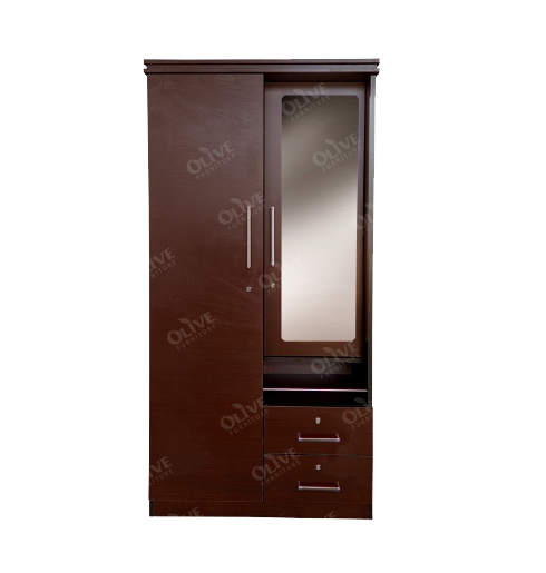 WARDROBE 2 DOOR WITH DRESSING AL-4 BRS