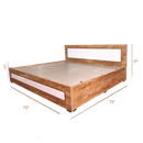 king bed with bottom open (6 1.4X6 COT 5 BRS)