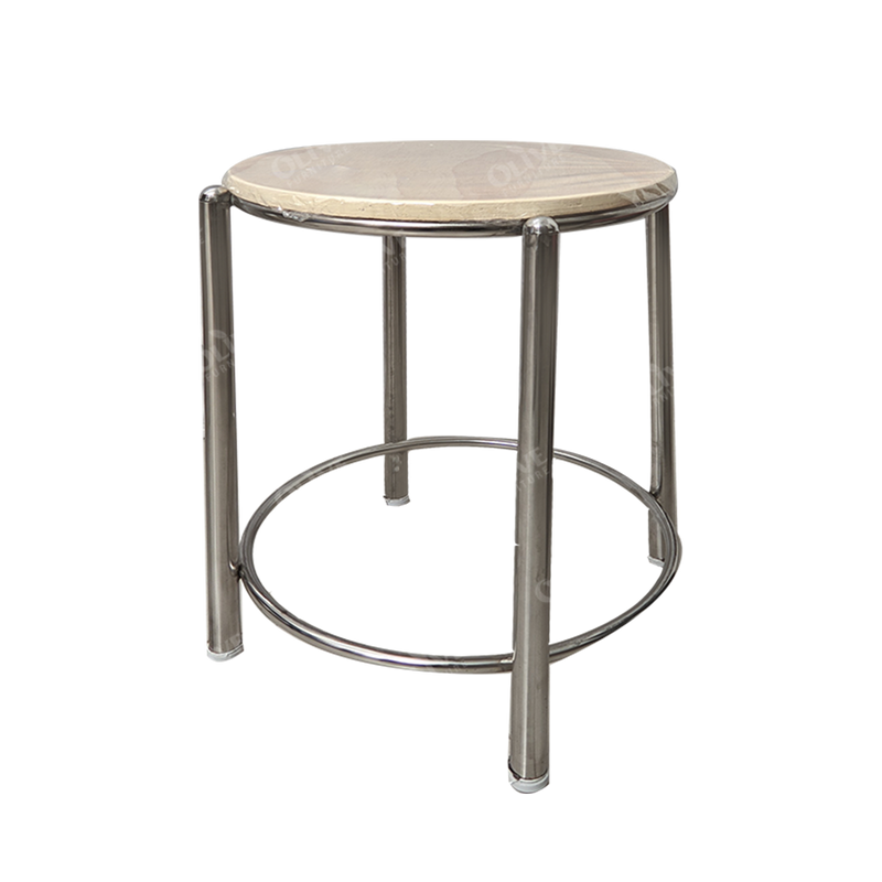 STOOL RUBWOOD SS HP)
