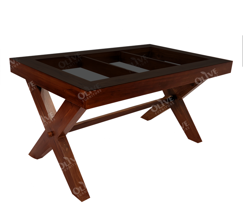 DINING TABLE 5X3 DT 618 TEAK CK