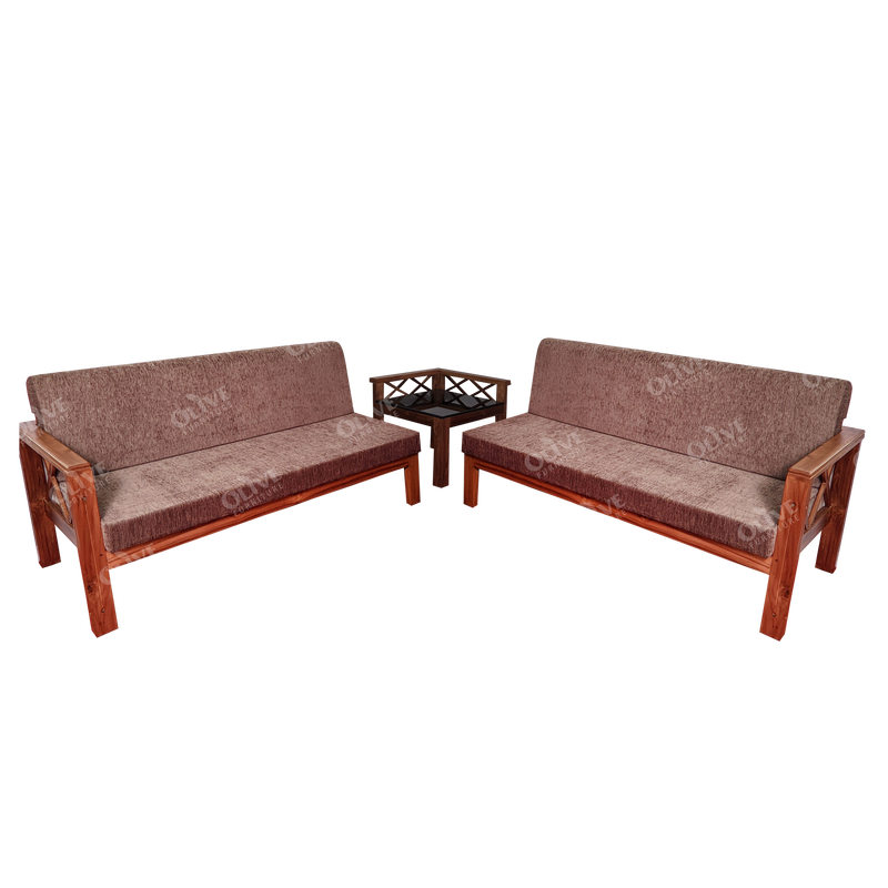 CORNER SOFA CHECK TEAK PY