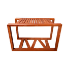 TEAPOY 2.5 X 1.5 TEAK IW