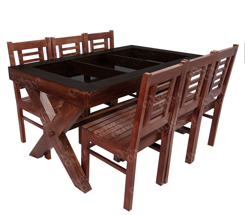 DINING TABLE 5X3 DT 618 TEAK CK