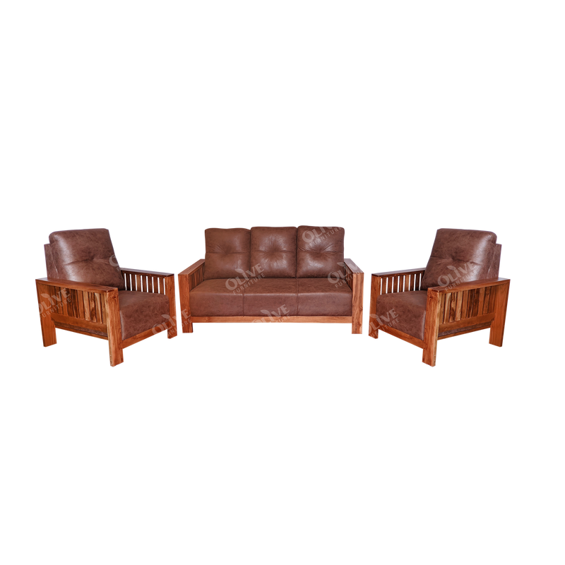 SOFA SET 3+1+1 TEAK REEPER MH