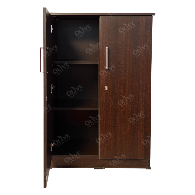 BOOK SHELF 4FEET GLASS BRS