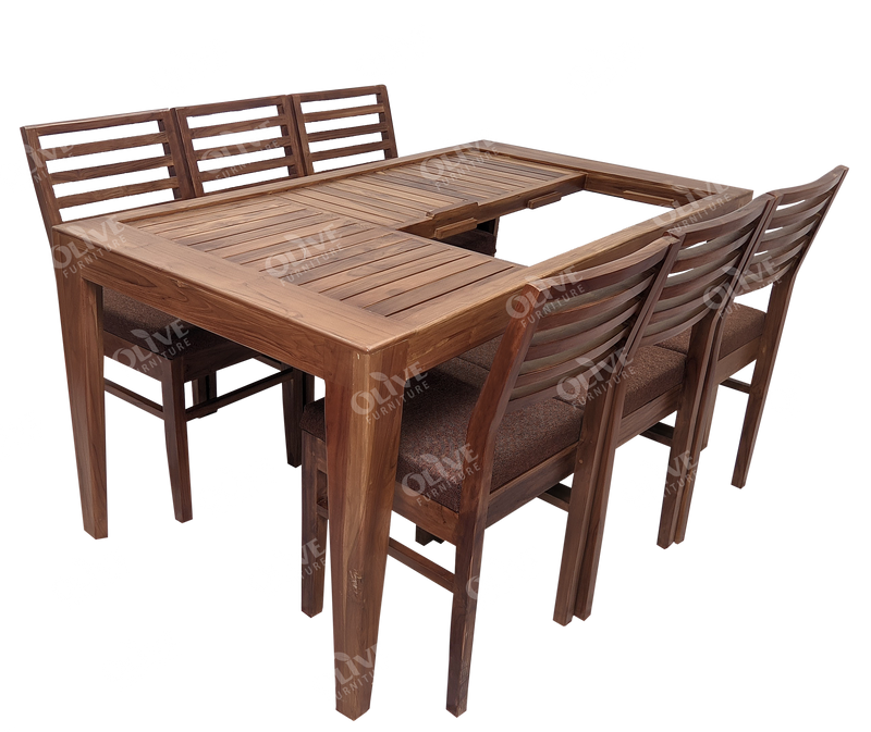DINING TABLE 5X3 TEAK 102 IW